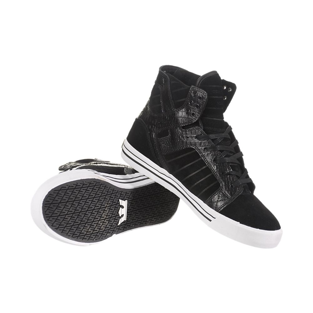 Baskets Montantes Supra SkyTop Noir Black Homme | KRR-96614065